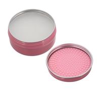 Anneome 1 Box Peach Scented Makeup Brush Cleaner Kit with Silicone Cleaning Mat and Color Removal Sponge Compact Portable Soap in Box for Gentle Brush Care and Travel Use