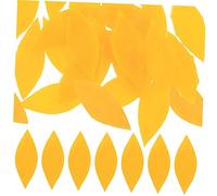 Anneome 1 Set Mosaic Glass Sheet Leaf Shaped Tiles 50g Yellow Petal and Leaf Glass Pieces for DIY Art Crafts Mosaic Tiles for Backsplash and Crafting Supplies