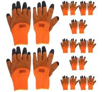 Anneome 10 Pairs Men S Thermal Work Gloves with Fleece Lining Insulated Winter Mitts for Cold Weather Construction Anti-slip Gloves for Outdoor Labor and Tool Handling