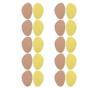 Anneome 10 Pairs Yellow Forefoot Pads for Shoe Inserts, Slow Pressure Relief, Cloth and Sponge Base, Soft Front Foot Cushion Pads to Discomfort When Walking