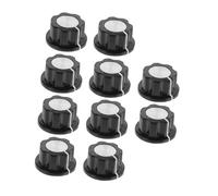 Anneome 10 Pcs Potentiometer Control Knobs with Screw for Volume Control Rotatable Rotary Knobs Compatible with Smooth Shaft Pots for Guitar Synthesizer Amplifier and Speaker Use