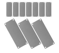 Anneome 10 Pcs Stainless Steel Door Plates 100X50Mm Black Titanium with 4 Holes, 0.5Mm Thick Engravable Metal Blanks for DIY Name Signs, Printing Labels, and Multi-Function Craft Tags