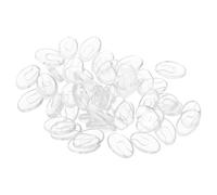 Anneome 100 Pairs Clear Push-in Eyeglass Nose Pads Soft Plastic Anti-Slip Cushions for Glasses and Sunglasses Comfortable Non-Slip Bridge Replacement Pads with Fit for Eyewear Frames