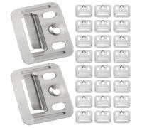 Anneome 100 Pcs Stainless Steel Integrated Wall Panel Clips 48x34mm Quick Mount Buckles for Wall Panel Fixing and Furniture Clamp Hanging in Home Improvement