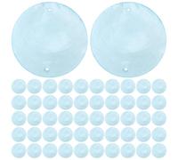 Anneome 100Pcs 2-Hole Round Fritillaria Shell Slices 2In Natural Shell Discs for Diy Craft Accessories Jewelry Making Wind Chime Decoration