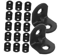 Anneome 100pcs Black Metal Brackets for Shelves Heavy Duty Right Angle Corner Brackets with Reinforced Iron Construction Shelf Support Connectors for Wall Mounted Wood Shelving in Home and