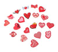 Anneome 100pcs Cute Heart Patches Cartoon Shoe Ornaments Flatback Charms for DIY Phone Case Decoration and Scrapbooking Crafts Valentine's Accessories Random Style