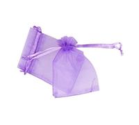 Anneome 100pcs Dark Purple Organza Present Bags Drawstring Pouches for Wedding Party Favors Jewelry and Anniversaries Breathable Mesh Organza Gifting Pouch
