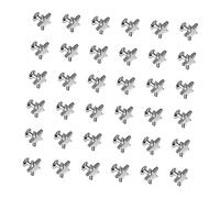 Anneome 100pcs Flat Star Rivets Alloy Studs for Clothing Punk Style DIY Accessories for Bags Belts and Crafts Easy Installation with Rivet Caps