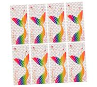 Anneome 100Pcs Mermaid Candy Pouches Opp present Bags for Party Favors Holidays Treats for Cookies Lollipops Goodies Safe Multipurpose Packing Bags