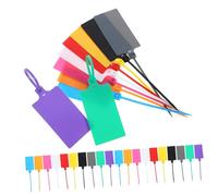 Anneome 100pcs Multi Color Plastic Shipping Labels with Cable for Logistics and Warehousing Blank Pendant Tags for Easy Identification and Management