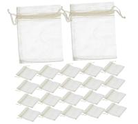 Anneome 100pcs Organza Bags Small Mesh Bags Drawstring Jewelry Storage Candy Containers