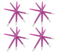 Anneome 100pcs Purple Nail Art Pusher Stick Set with Rubber Tips for Dead Skin Removal Nail Sticker Pressing Rhinestone Picking for Salon Use
