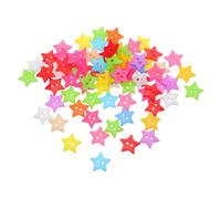 Anneome 100pcs Small Colorful Star Buttons for Crafting and Sewing Friendly DIY Scrapbooking Decorations Vivid Multi Color Buttons for Handmade Art Projects and Educational Crafts