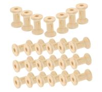 Anneome 100pcs Wooden Yarn Holder Spools Thread Winding Spools for Crochet Sewing Knitting Craft DIY Projects Home Use