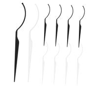 Anneome 10pcs Acrylic False Eyelash Holder Lightweight Portable Eyelash Display Sticks for Styling and Showcasing Various Lash Styles Transparent and Black for Vanity Makeup Area