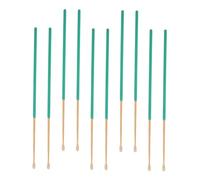 Anneome 10Pcs Bamboo Ear Picks with Non Slip Handles Ergonomic Earwax Removal Tools for Daily Family and Travel Use Green