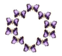 Anneome 10pcs Compact Crystal Butterfly Charms DIY Jewelry Making Pendants for Necklaces Earrings Bracelets Delicate Glass Craft Accessories Purple