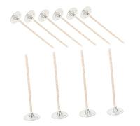 Anneome 10pcs Diy Scented Candle Making Wicks Metal Base Cotton Wicks for Candle Craft for Fragrance Diy