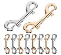 Anneome 10pcs Double Ended Eye Bolt Snap Hooks Zinc Alloy Heavy Duty Pet Dog Leash Clips Multi-purpose Smooth Metal Snaps for Lifting and Tie-downs