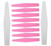Anneome 10pcs Dual-Sided Nail Files and Buffers for Manicure and Pedicure Pink Sponge Grit Sanding Strips for Polishing and Shaping Thick Nails