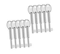 Anneome 10pcs Emergency Stop Switch Keys Alloy Replacement for Push Button Reset Fire Alarm Manual Call Point Portable Perforated Design Quick Manual Reset