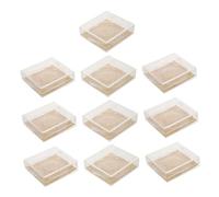Anneome 10pcs Eyelash Storage Case with Lashes Trays Protective Eyelash Holder Box for Women Reinforced Lash Container with Secure Seal Dustproof Makeup Organizer in Frosted Gold