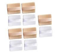Anneome 10pcs Face Powder Puff Ultra Washable High-density Makeup Sponges for Pressed and Loose Foundation Dual-sided Soft Cosmetic Applicators in Skin Tone and White