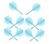 Anneome 10Pcs Matte Blue Dart Flights Tails for Soft Tip Darts Portable Replacement Fins with Integrated Design for Improved Speed and Reduced Air Drag