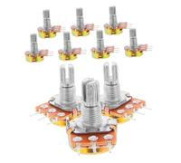 Anneome 10pcs Ohm Variable Resistor Potentiometer Guitar Pots for Electric Guitar Split Shaft Audio Taper Potentiometer Hardware Replacement