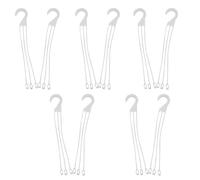 Anneome 10pcs Plastic Hanging Basket Chains with Decorative Plant Support Hooks for Flowerpots Heavy Duty Indoor Outdoor Plant Hanger Wall Hooks for Hanging Flower Baskets Bird Feeders
