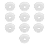Anneome 10pcs Plastic Line Reel Thread Bobbin Organizer for Rope Winding, Medium White Empty Spools for Embroidery, Sewing, and Craft Storage in Home Workshop