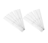 Anneome 10pcs Plastic Rulers with Wavy Edge and Smooth Edges, High Visibility Measuring Tool for School and Crafting, Easy Reading Straight Ruler with Centimeter Markings