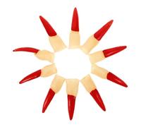 Anneome 10Pcs Realistic Halloween Witch Fingers with Red Long Nails Reusable Fake Finger Props for Party Cosplay and Comfortable Costume Accessory