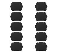 Anneome 10pcs Removable Hanging Label Holder Clips for Wire Baskets and Woven Containers, Black Plastic Clip-on Chalkboard Basket Tags for Kitchen and Study Organisation