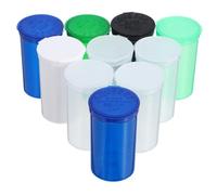 Anneome 10pcs Small Sealed Plastic Medicine Containers with Lids, Waterproof and Easy to Carry, for Fishing Trips and Camping, Can be Clipped to Bags or Belts, Colourful Mini Pill Holders Random Color