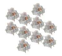 Anneome 10pcs Smooth Linear Mechanical Keyboard Three-legged Design for Enhanced Stability Grey Linear for Gaming and Typing