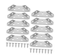 Anneome 10Pcs Stainless Steel Corner Brackets Cabinet Corner Braces Support Brackets with Screws Furniture Connectors for Hanging Cabinets Shelves