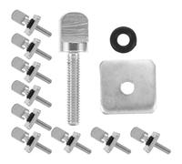 Anneome 10pcs Stainless Steel Sup Center Fin Screws for Longboard and Surf Board, Quick Removal Design Withstands Repeated Installation, Replacement Standup Paddle Board Fin Fasteners