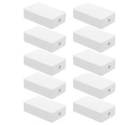 Anneome 10pcs White Wire Box for Cables Plastic Electrical Enclosure with Cable Pass-through for LED Lighting and Easy Wire Management