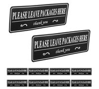Anneome 10Sheets Vinyl Package Drop Signs Please Leave Packages Here Stickers Self Adhesive Waterproof for Shop Box Door Window Courier Handling