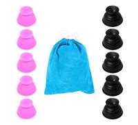 Anneome 11pcs Silicone Cupping Tools for Home Use Moisture Absorbing Vacuum Suction Cups Mushroom-Shaped Silicone for Meridian Clearing and Wind Dampness Relief Includes Black and Pink