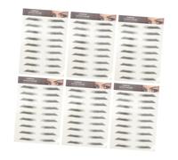 Anneome 12pcs Artificial Eyebrow Stickers for Women Natural Hair-like False Eyebrows Makeup Easy to Apply No Harm Cosmetic Transfers