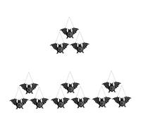 Anneome 12pcs Bat Shape Decorative Lights Halloween Hanging Decor Illumination for Parties Bars and Home Decoration