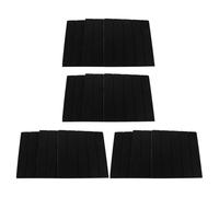 Anneome 12pcs Black 30x30cm Self-Adhesive Acoustic Absorption Soundproof Wall Panels Vertical Polyester Fiber Noise Dampening Tiles for Home Office Recording Studio