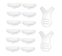 Anneome 12pcs Eyelash Perming Tool with Soft Silicone Pads and Y-Shaped Brushes Curlers for Natural Lash Lifting and Curling Suitable for Eye Shapes Lash Lift Kit for Women