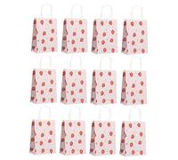 Anneome 12pcs Fruit Handbag Christmas Sweet Bags Extra Festival Tote Bag Paper for Sweets Toys Gifts