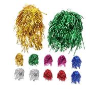Anneome 12pcs Metallic Tinsel Wigs Foil Cosplay Supplies for Women Realistic Plastic Fancy Dress Hairpieces Party and Cheerleader Events