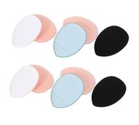 Anneome 12pcs Mini Makeup Powder Puff Small Waterdrop Shape Dual-use Foundation Applicators with Finger Strap for Women and Soft Cosmetic Sponges for Wet and Dry Face Powder Random Color