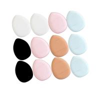 Anneome 12pcs Mini Powder Puff for Foundation and Loose Powder Compact Finger Makeup Tools for Smooth Blending and Precise Application Portable Multi-color Face Makeup Sponges